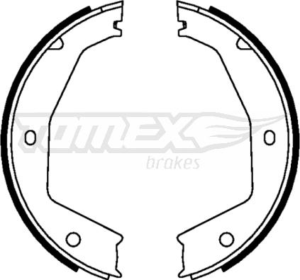 TOMEX brakes TX 22-44 - Комплект тормозных колодок, барабанные unicars.by