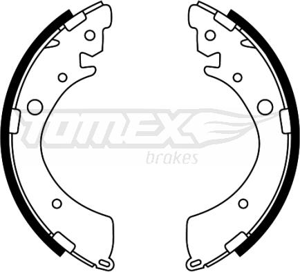 TOMEX brakes TX 22-40 - Комплект тормозных колодок, барабанные unicars.by