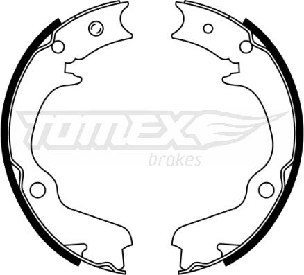 TOMEX brakes TX 22-41 - Комплект тормозных колодок, барабанные unicars.by