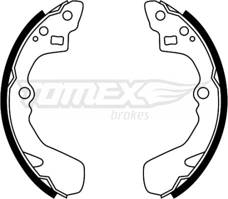 TOMEX brakes TX 22-48 - Комплект тормозных колодок, барабанные unicars.by