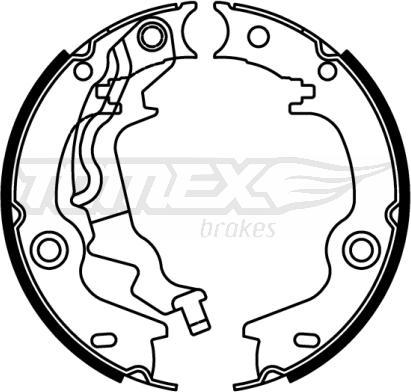 TOMEX brakes TX 22-54 - Комплект тормозных колодок, барабанные unicars.by