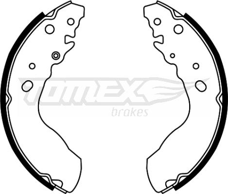 TOMEX brakes TX 22-03 - Комплект тормозных колодок, барабанные unicars.by