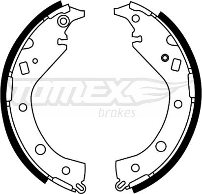 TOMEX brakes TX 22-07 - Комплект тормозных колодок, барабанные unicars.by