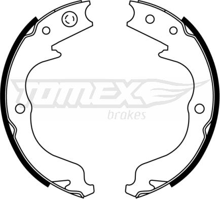 TOMEX brakes TX 22-81 - Комплект тормозных колодок, барабанные unicars.by