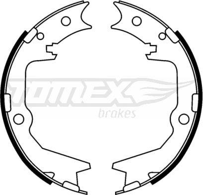 TOMEX brakes TX 22-39 - Комплект тормозных колодок, барабанные unicars.by