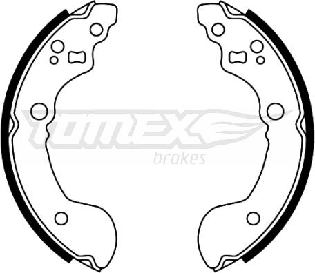 TOMEX brakes TX 22-31 - Комплект тормозных колодок, барабанные unicars.by