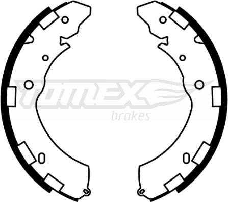 TOMEX brakes TX 22-37 - Комплект тормозных колодок, барабанные unicars.by