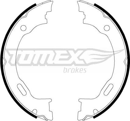 TOMEX brakes TX 22-27 - Комплект тормозных колодок, барабанные unicars.by