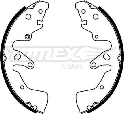 TOMEX brakes TX 22-74 - Комплект тормозных колодок, барабанные unicars.by