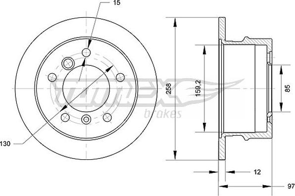 TOMEX brakes TX 70-90 - Тормозной диск unicars.by