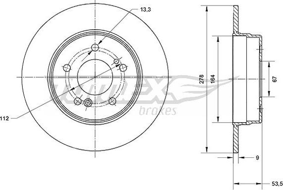 TOMEX brakes TX 70-93 - Тормозной диск unicars.by