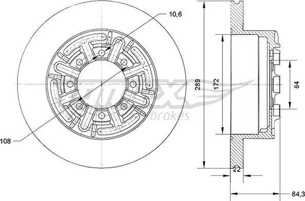 TOMEX brakes TX 70-48 - Тормозной диск unicars.by