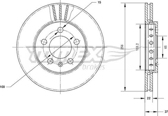 TOMEX brakes TX 70-03 - Тормозной диск unicars.by