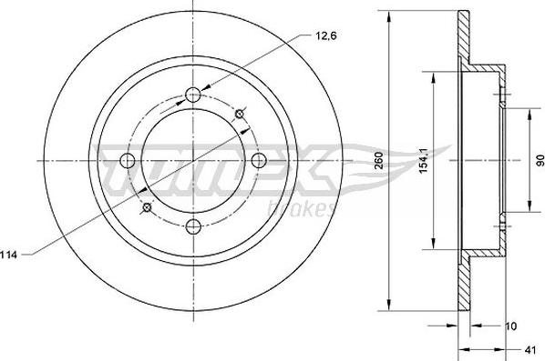 TOMEX brakes TX 70-82 - Тормозной диск unicars.by