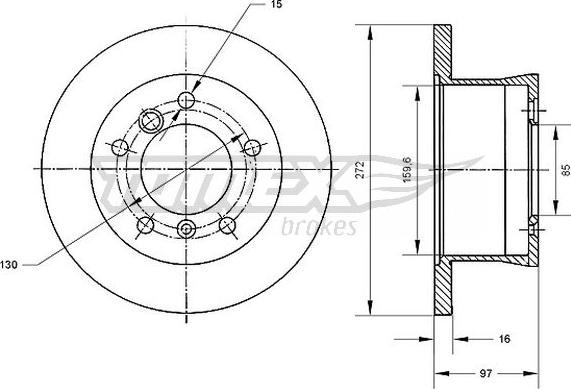 TOMEX brakes TX 70-35 - Тормозной диск unicars.by