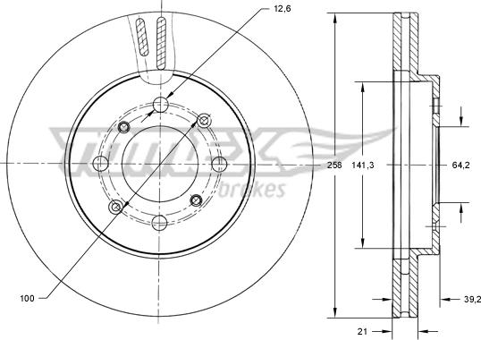 TOMEX brakes TX 73-81 - Тормозной диск unicars.by