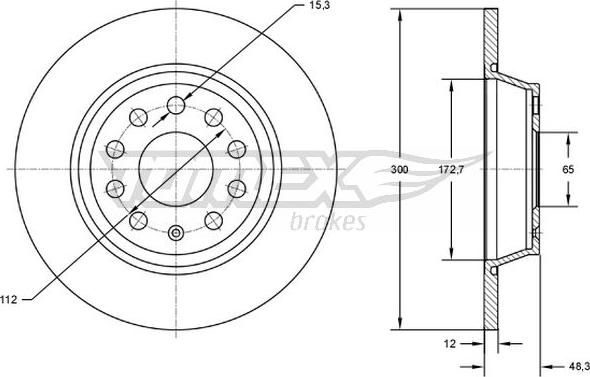 TOMEX brakes TX 72-69 - Тормозной диск unicars.by