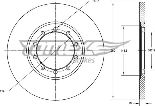 TOMEX brakes TX 72-21 - Тормозной диск unicars.by