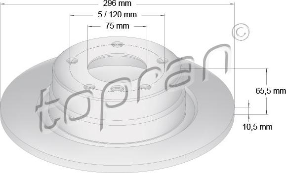 Topran 500 950 - Тормозной диск unicars.by