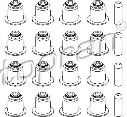 Topran 501 584 - Комплект прокладок, стержень клапана unicars.by