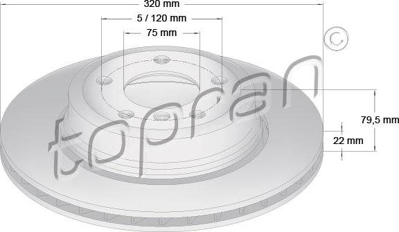 Topran 501 193 - Тормозной диск unicars.by