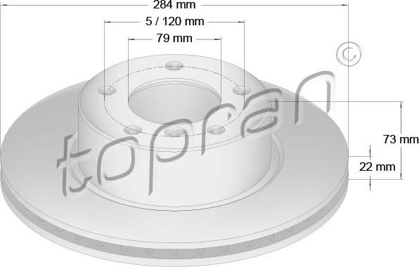 Topran 501 710 - Тормозной диск unicars.by