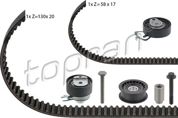 Topran 111 195 - Комплект зубчатого ремня ГРМ unicars.by