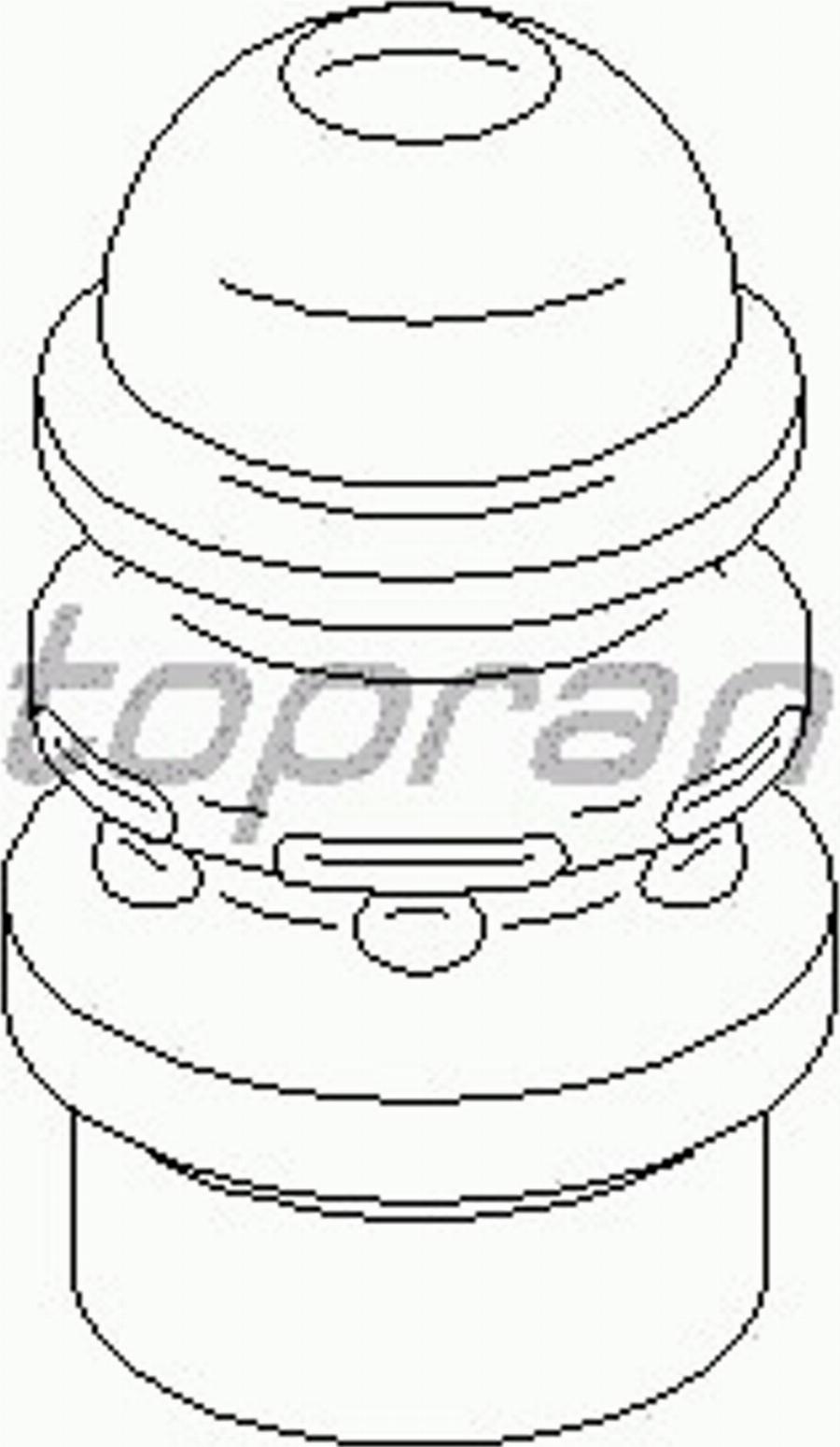 Topran 112 309 015 - Отбойник, демпфер амортизатора unicars.by