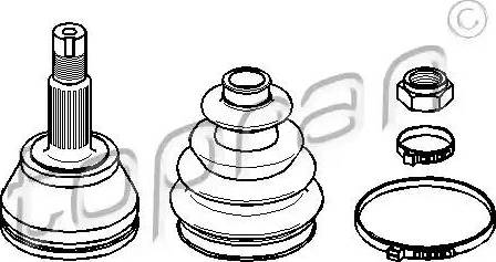 Topran 300 886 - Шарнирный комплект, ШРУС, приводной вал unicars.by