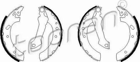 Topran 301 314 - Комплект тормозных колодок, барабанные unicars.by