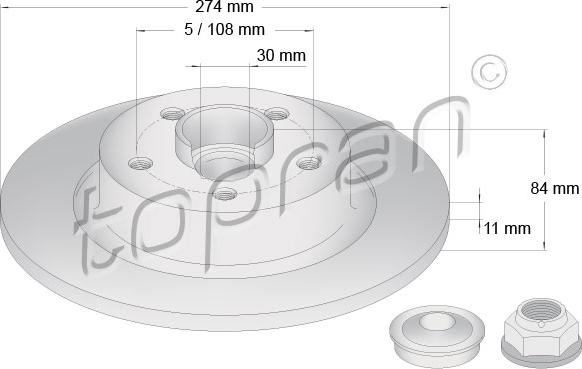 Topran 700 644 - Тормозной диск unicars.by