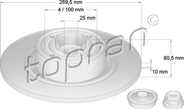 Topran 700 643 - Тормозной диск unicars.by