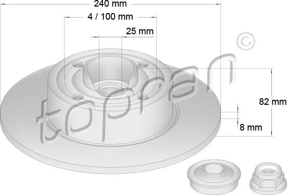 Topran 700 650 - Тормозной диск unicars.by