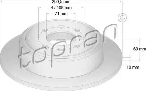 Topran 722 452 - Тормозной диск unicars.by