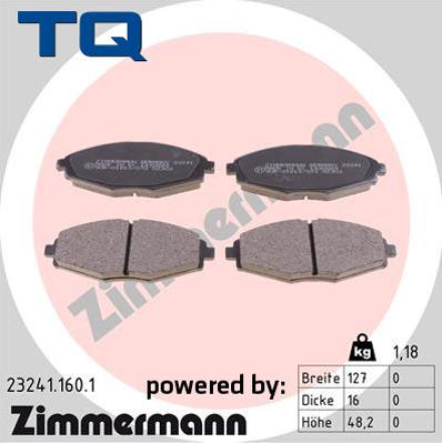 TQ 244712 - Тормозные колодки, дисковые, комплект unicars.by