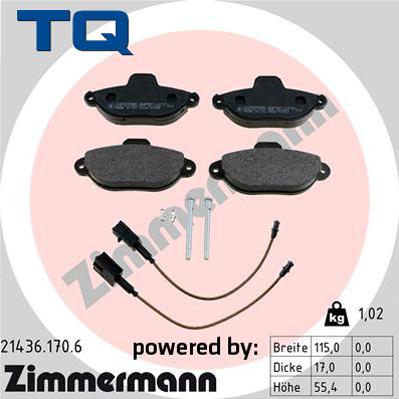 TQ 222637 - Тормозные колодки, дисковые, комплект unicars.by