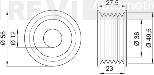 Trevi Automotive AP1161 - Шкив генератора, муфта unicars.by