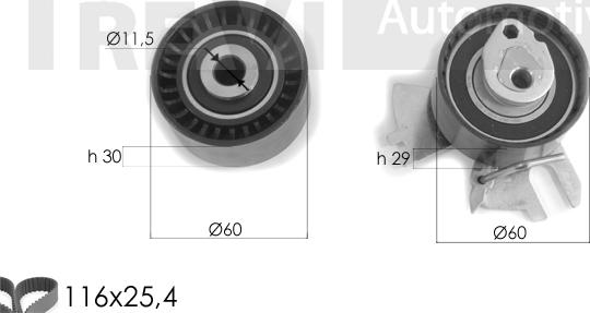 Trevi Automotive KD1460 - Комплект зубчатого ремня ГРМ unicars.by