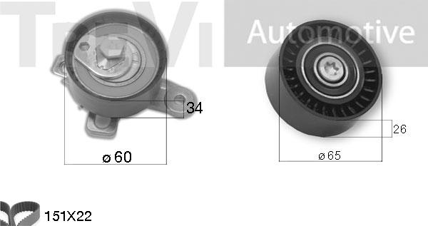 Trevi Automotive KD1419 - Комплект зубчатого ремня ГРМ unicars.by