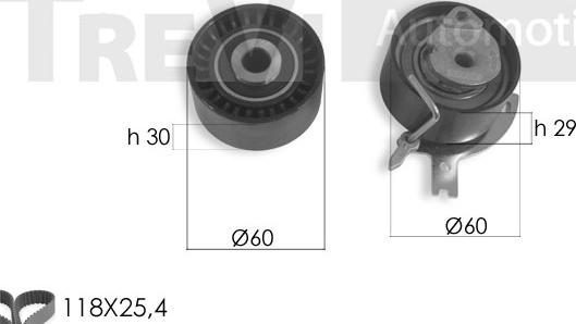 Trevi Automotive KD1422 - Комплект зубчатого ремня ГРМ unicars.by