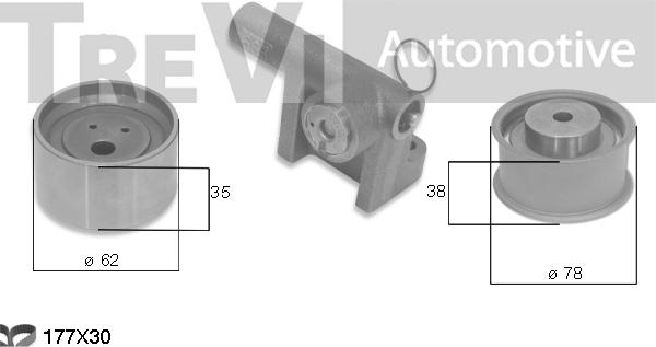 Trevi Automotive KD1512 - Комплект зубчатого ремня ГРМ unicars.by