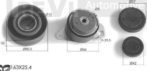 Trevi Automotive KD1099 - Комплект зубчатого ремня ГРМ unicars.by