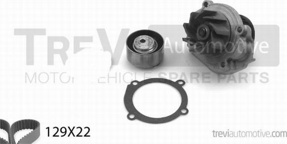 Trevi Automotive KD1091AHP - Водяной насос + комплект зубчатого ремня ГРМ unicars.by