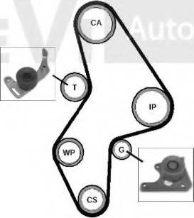 Trevi Automotive KD1004 - Комплект зубчатого ремня ГРМ unicars.by