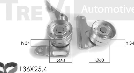 Trevi Automotive KD1003 - Комплект зубчатого ремня ГРМ unicars.by