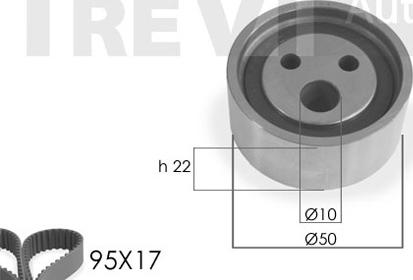 Trevi Automotive KD1002 - Комплект зубчатого ремня ГРМ unicars.by