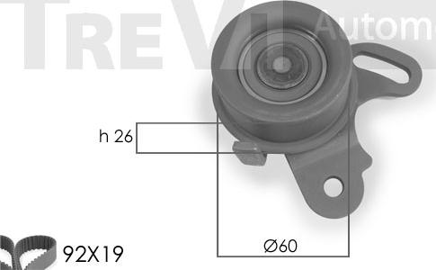 Trevi Automotive KD1032 - Комплект зубчатого ремня ГРМ unicars.by