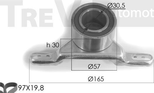 Trevi Automotive KD1116 - Комплект зубчатого ремня ГРМ unicars.by