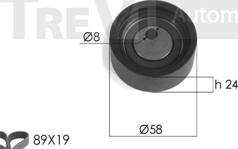 Trevi Automotive KD1137 - Комплект зубчатого ремня ГРМ unicars.by