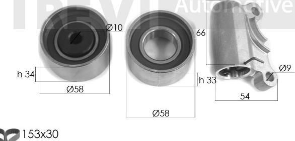 Trevi Automotive KD1381 - Комплект зубчатого ремня ГРМ unicars.by